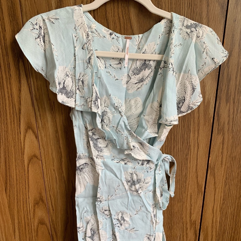 Free People French Quarter Mini Wrap Dress
